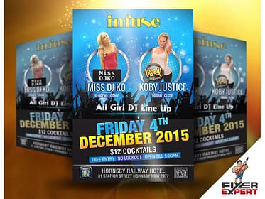 Flyer design for DJ Music Night 1