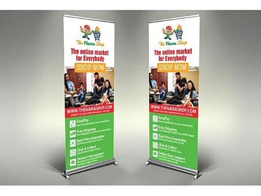 Roll Up banner for ecommerce web Store