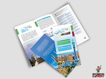 Tri-fold brochure for Travel Company