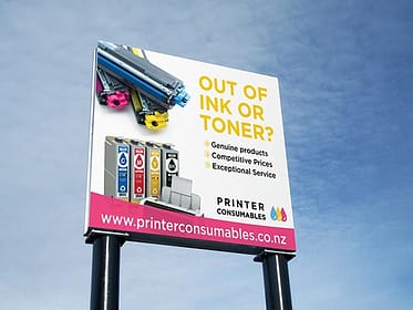 Billboard design for a Printing spare-parts selling company